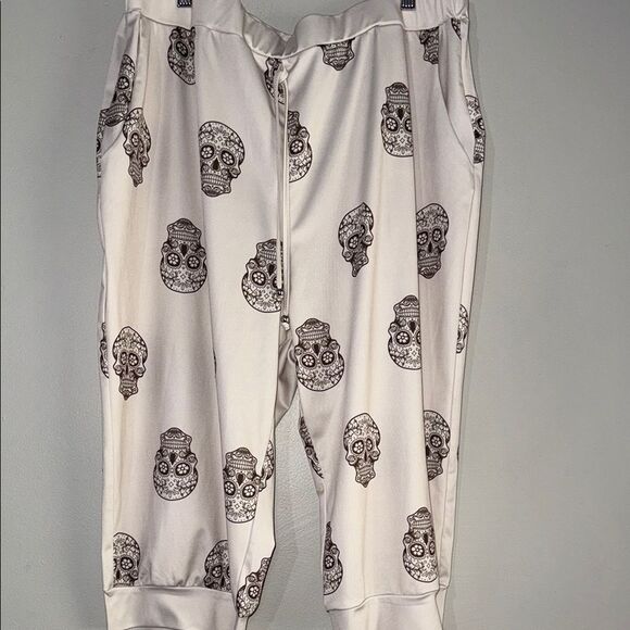 Skull Print Jogger Cropped Pants 3XL - Picture 1 of 9